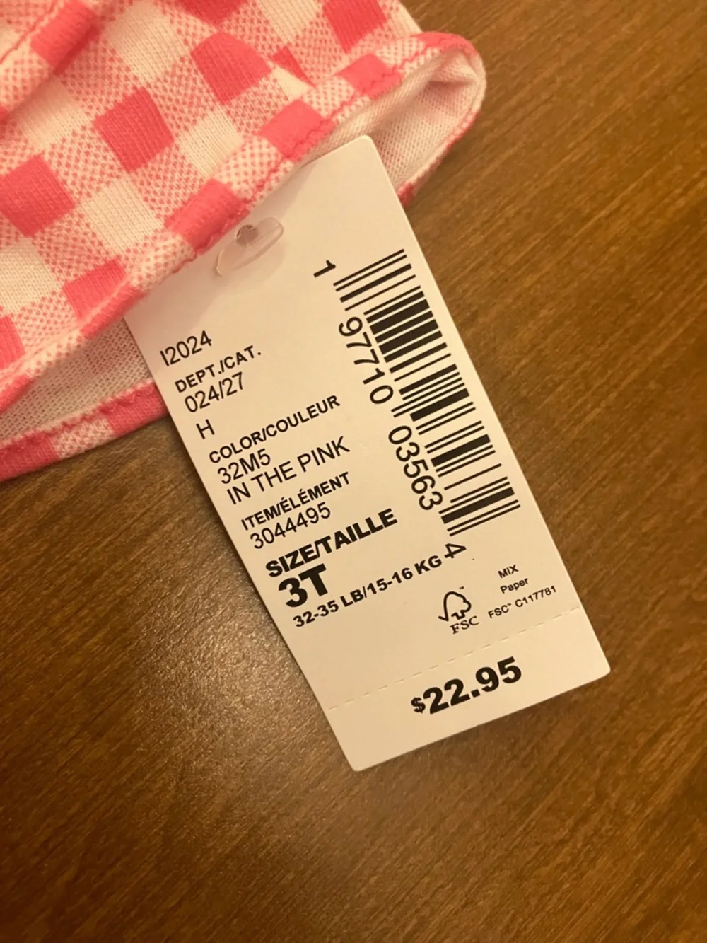 3T Pink Gingham Ruffle-Sleeve Tiered Dress - Picture 4 of 5